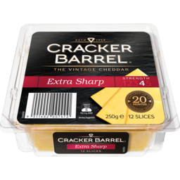 Photo of Cracker Barrel Extra Sharp Cheese Slices 12 Pack