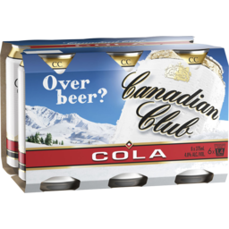 Photo of Canadian Club & Cola Can 375ml 6 Pack