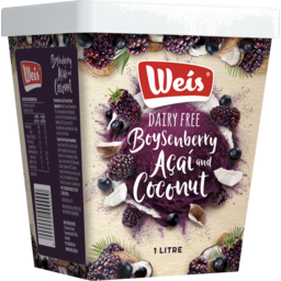 Photo of Weis Dairy Free Ice Cream Boysenberry Acai & Coconut 1 L