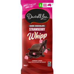 Photo of Darrell Lea Dark Chocolate Strawberry Whipp Chocolate Block