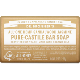 Photo of DR BRONNERS Sandalwood & Jasmine Castile Soap Bar 1