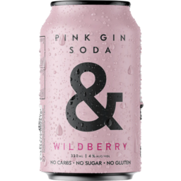 Photo of Ampersand Pink Gin Soda & Can 330ml 4pk
