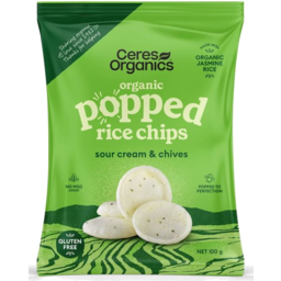 Photo of Ceres Rice Chips Sour Cream 100g