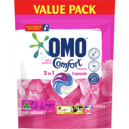 Photo of Omo With A Touch Of Comfort Inspired Freshness Laundry Capsules 3 In 1 50 Capsules 