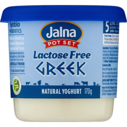 Photo of Jalna Pot Set Lactose Free Greek Natural Yoghurt 170g