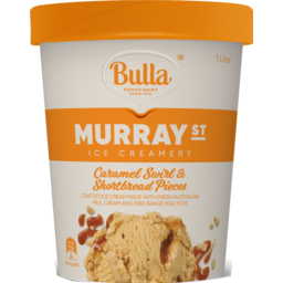 Photo of Bulla Murray St Ice Creamery Caramel Swirl & Shortbread Pieces Ice Cream 1l