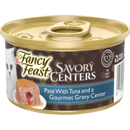 Photo of Fancy Feast Adult Savory Centers Patè With Tuna And A Gourmet Gravy Center Wet Cat Food