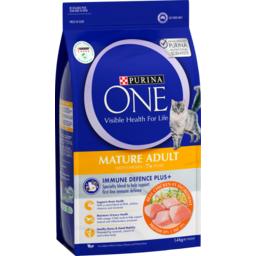 Photo of Purina One Adult Mature 7+ Chicken Dry Cat Food Bag 1.4kg 1.4kg