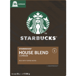 Photo of Starbucks House Blend Lungo Coffee Capsules 36 Pack 206g