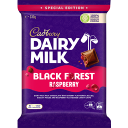 Photo of Cadbury Dairy Milk Black Forest Raspberry Chocolate Block