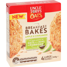 Photo of Uncle Tobys Oats Breakfast Bakes Cereal Bar Apple & Cinnamon