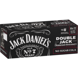 Photo of Jack Daniel's Double Jack & No Sugar Cola 10 Pack 375ml 10.0x375ml