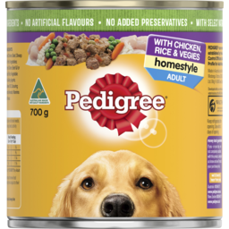 Photo of Pedigree Homestyle With Chicken Rice & Vegies Adult Dog Food 700g