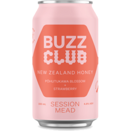 Photo of Buzz Club Session Mead Pohutukawa Blossom & Strawberry 330ml