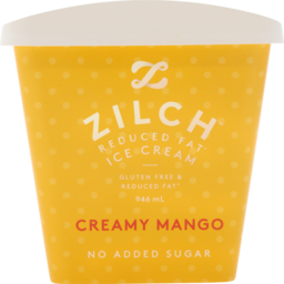 Photo of Zilch Reduced Fat Ice Cream Creamy Mango 946ml