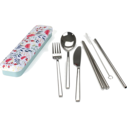 Photo of RETRO KITCHEN Carry Your Cutlery Botanical Set