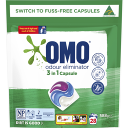 Photo of Omo Laundry Capsules 3 In 1 Odour Eliminator 28 Capsules