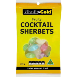 Photo of Black & Gold Fruity Cocktail Sherbets