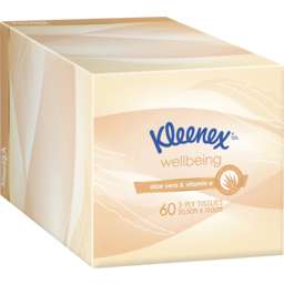 Photo of Kleenex Aloe Vera & Vitamin E Facial Tissues 60pk