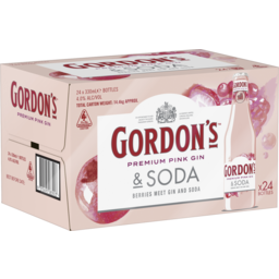 Photo of Gordon's Pink Gin & Soda Stubbies
