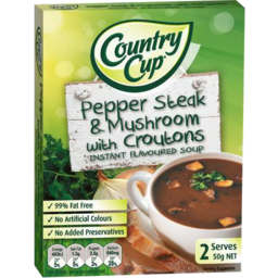 Photo of Country Cup Pepper Steak & Mushroom With Croutons