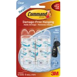 Photo of Command Clear Mini Hooks 6pk