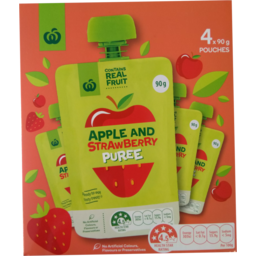 Photo of Select Fruit Puree Pouch Apple Strawberry 4 Pack