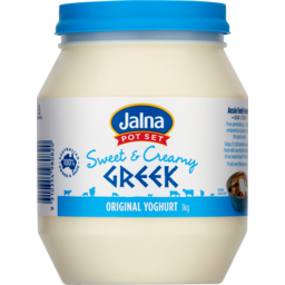 Photo of Jalna Pot Set Sweet & Creamy Greek Original Yoghurt 1kg