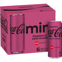 Photo of Coca-Cola Zero Raspberry Coke Multipack Cans 6x250ml