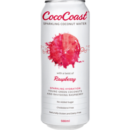 Photo of COCOCOAST Raspberry Sparkling Coconut Water