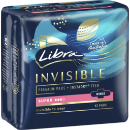 Photo of Libra Invisible Pads Super With Wings 12 Pack