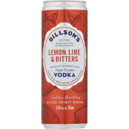 Photo of Billson's Lemon Lime & Bitters Vodka Can