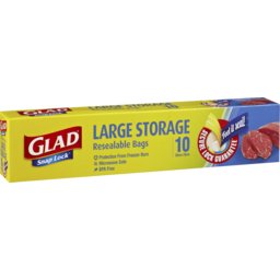 Photo of Glad Snaplock Large Storage Resealable Bags 10pk 10pk