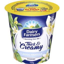 Photo of Dairy Farmers Thick & Creamy Yoghurt Vanilla 150g