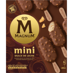 Photo of Magnum Mini Ice Cream Dulce De Leche Frozen 6 Pack 360ml