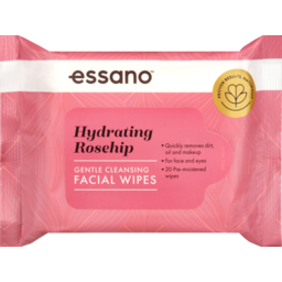 Photo of Essano Wipes Rosehip 20 Pack