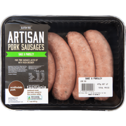 Photo of Scottsdale Pork Artisan Sausages Sage & Parsley 475g