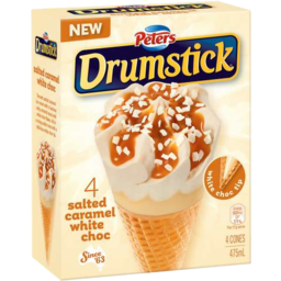 Photo of Drumstick Salted Caramel & White Chocolate 4pk