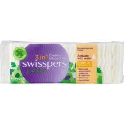 Photo of Swisspers Argan Oil 3in1 Cleanser Infused Pads 60 Pack