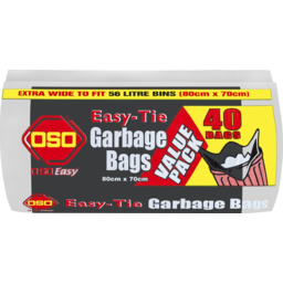 Photo of Oso Easy Tie Extra Wide Garbage Bags