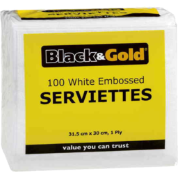 Photo of Black & Gold Serviettes 100
