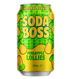 Photo of Soda Boss Pineapple Lollies 375ml