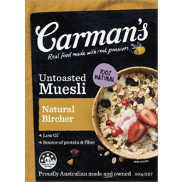 Photo of Carmans Natural Unotasted Bircher Muesli