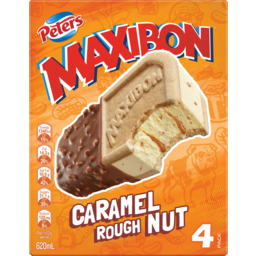 Photo of Peters Maxibon Caramel Rough Nut Ice Creams 4 Pack 620ml