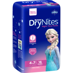 Photo of Huggies Drynites Night Time Pants For Girls 4-7 Years (17-30kg) 16 Pack