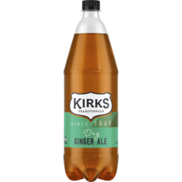 Photo of Kirks Dry Ginger Ale Soft Drink Bottle 1.25l