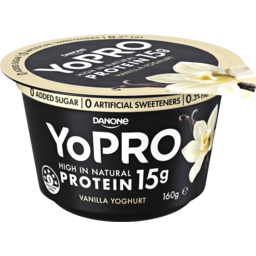 Photo of Yopro High Protein Vanilla Greek Yoghurt 160g