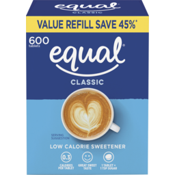 Photo of Equal Low Calorie Sweetener Refill 600.0x