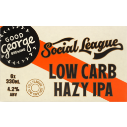 Photo of Good George Social League Low Carb Hazy IPA Cans