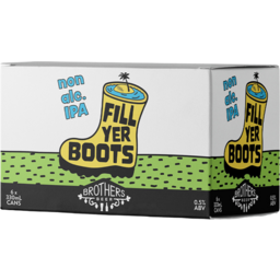 Photo of Brothers Beer Brown Fill Yer Boots IPA Non Alcoholic 6 Pack